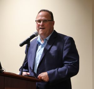 David Hite, the director for Tusculum's Center for Free Enterprise and New Venture Creation, led the event.