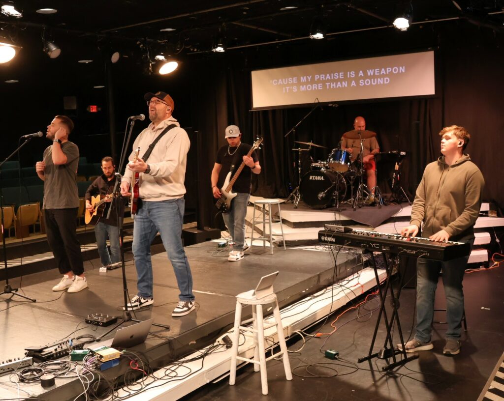 Musicians play at Worship Night.