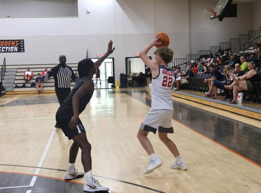 A game is in progress during the J.T. Burton Team Camp.