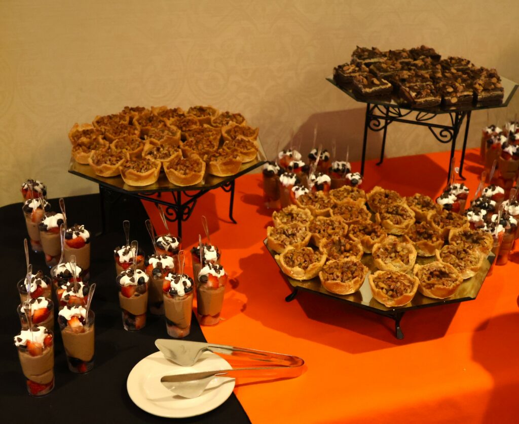 Delicious food was served at the reception.