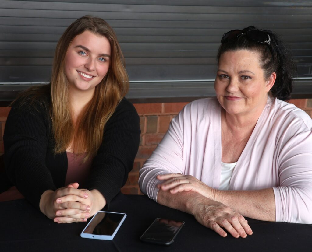 Gracie Weems, left, and Cheryl Fehl