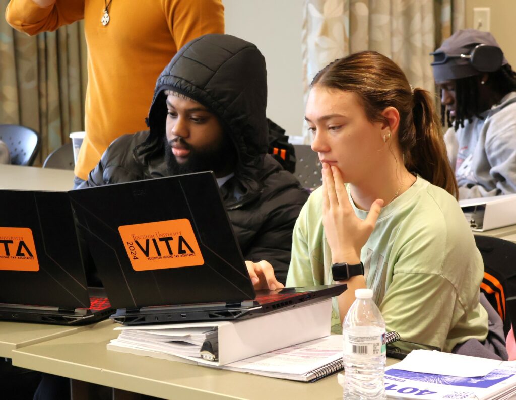 Students undergo VITA training.