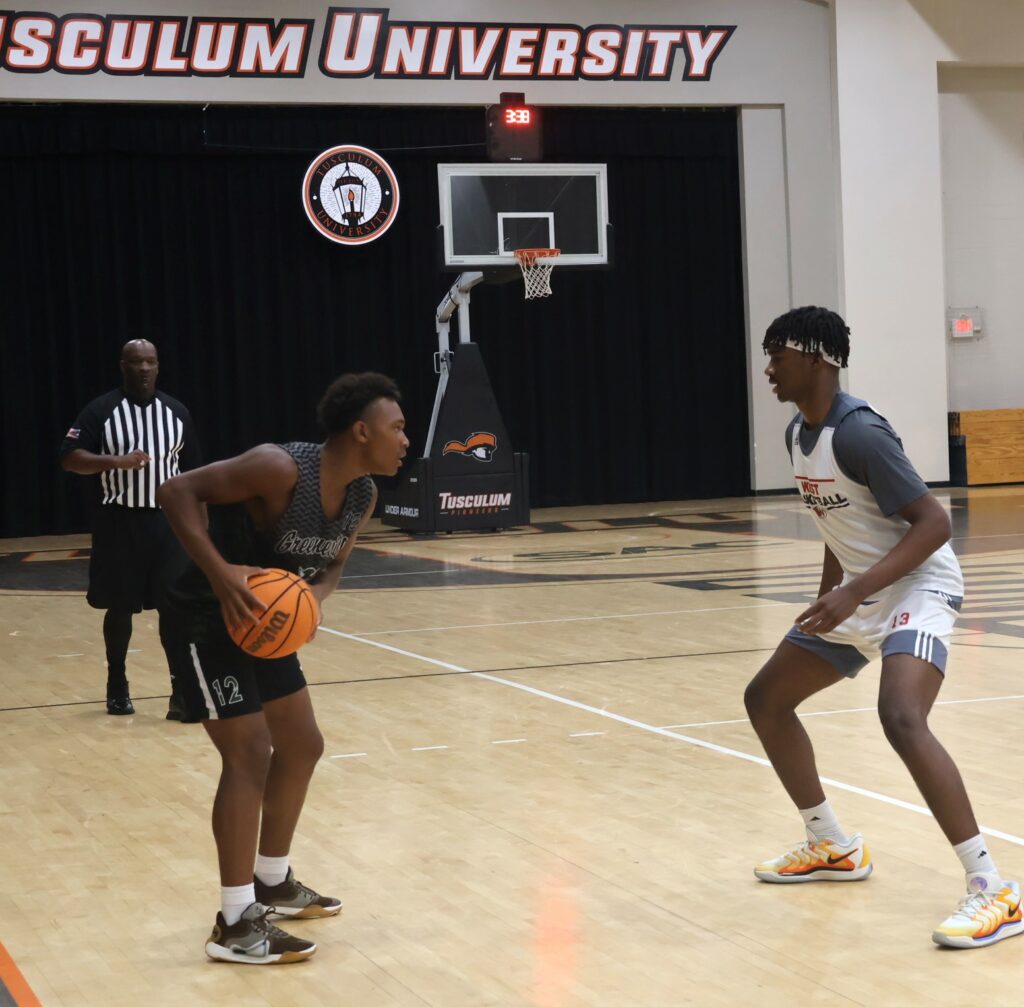 Here is action during the J.T. Burton Team Camp.