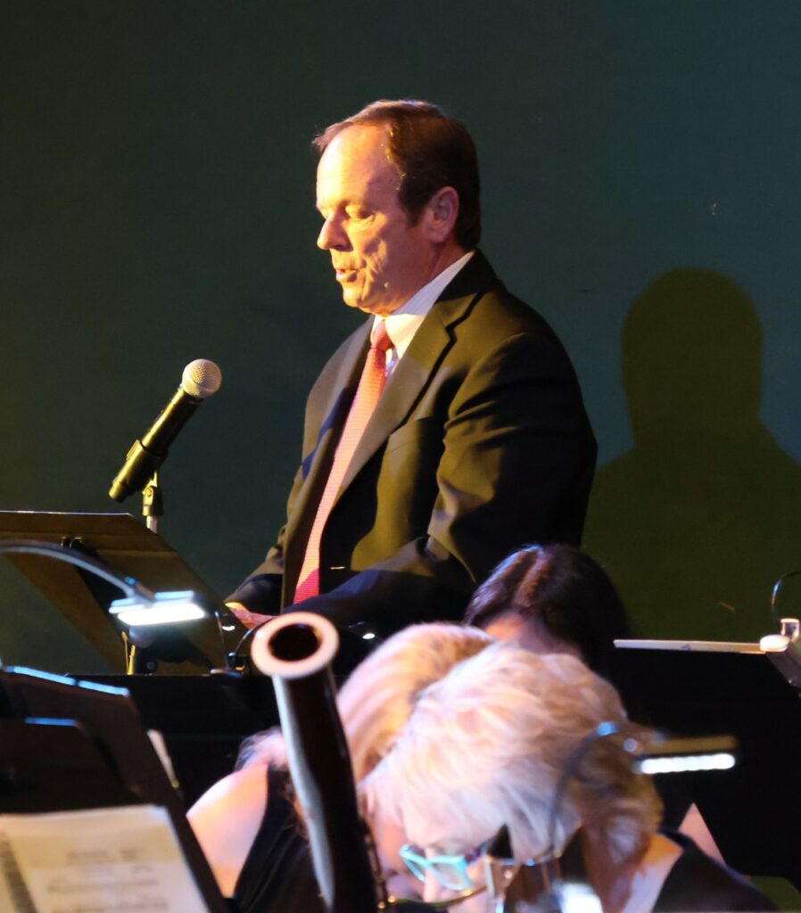 Cal Doty, Greeneville's mayor, helps emcee the concert.