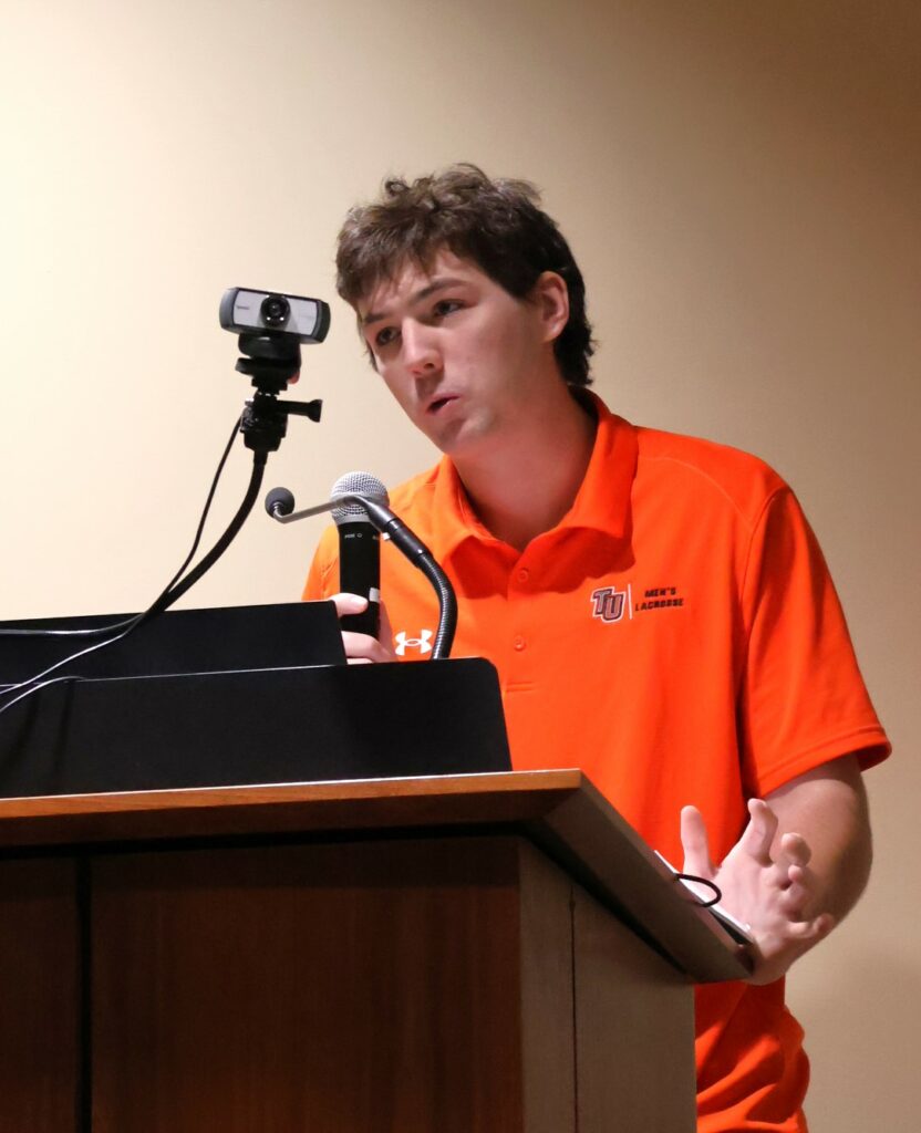 Aiden Paczek makes his argument.