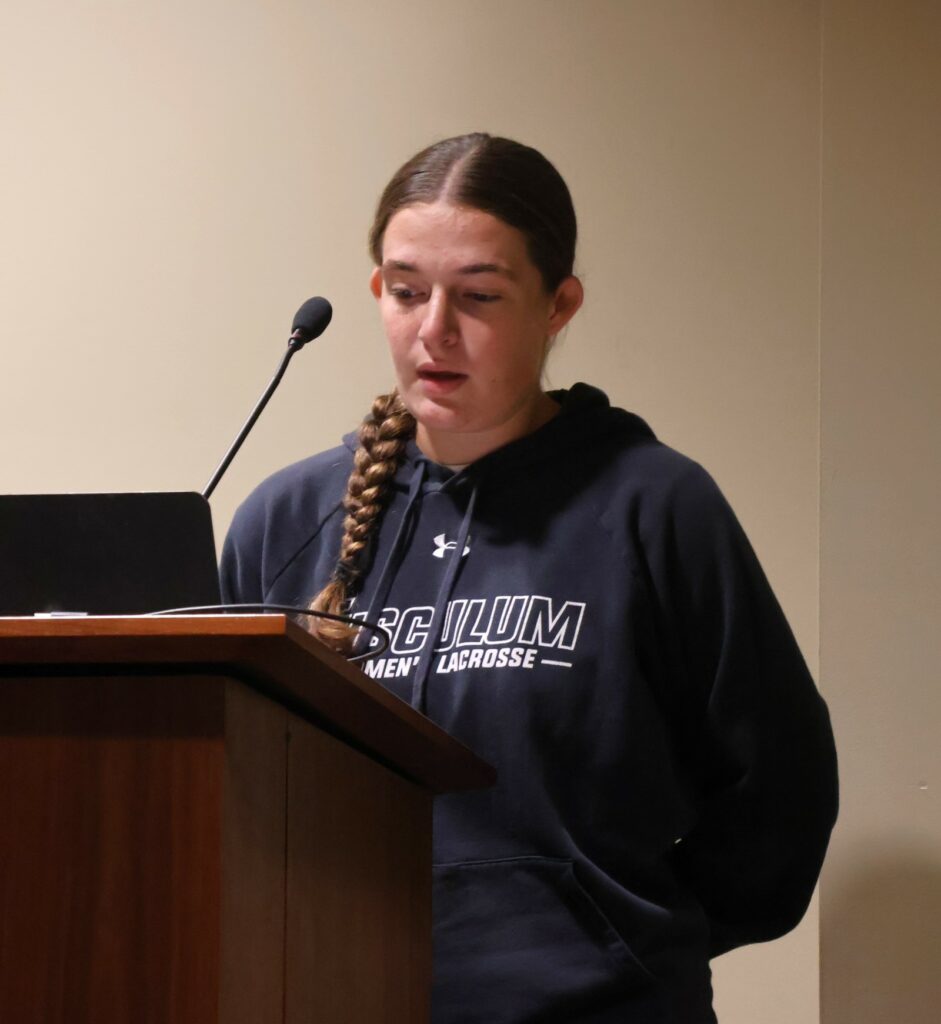 A student makes her case.