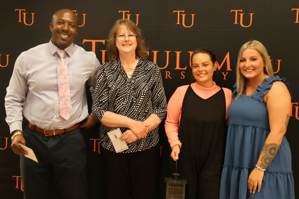 Left to right are Chuck Sutton, Lillian Burchnell, Angela Sanchez and Shay Hess.