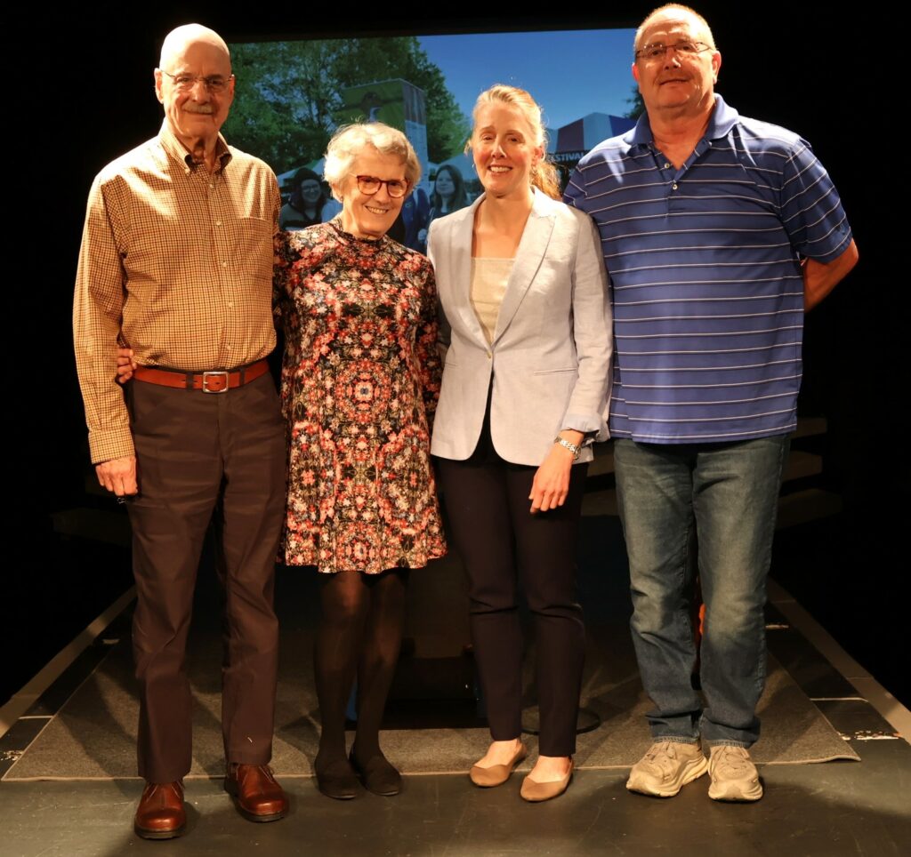 Kelsey Trom, second from the right, stands with her husband and parents.