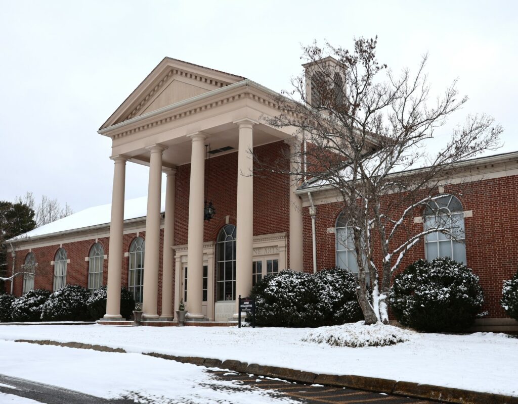 Annie Hogan Byrd Fine Arts Center in the snow