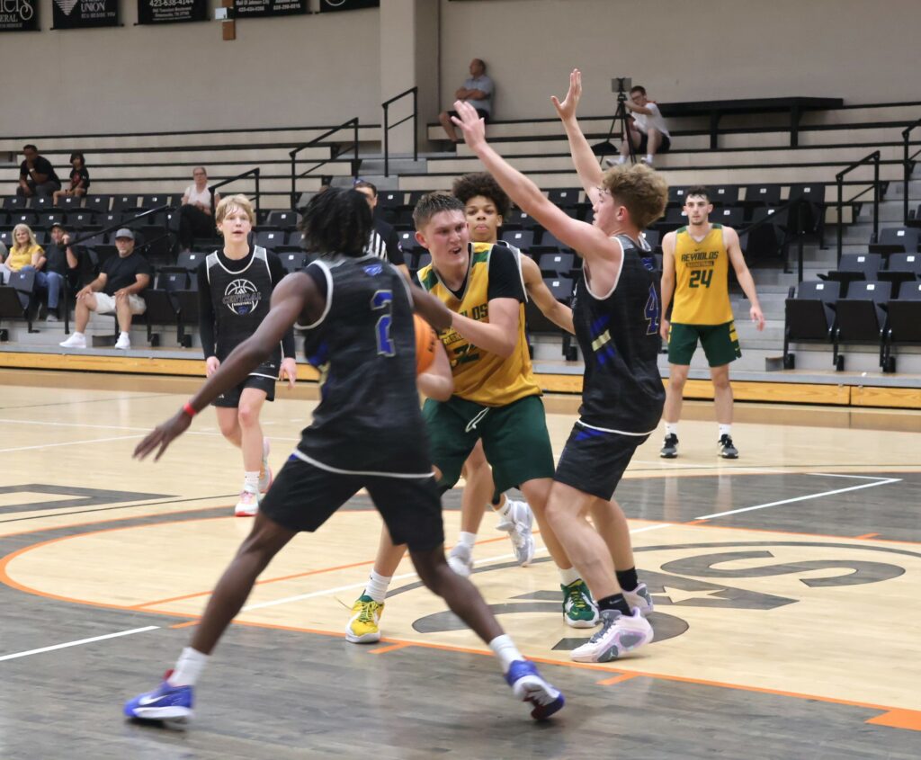 Here is action during the J.T. Burton Team Camp.