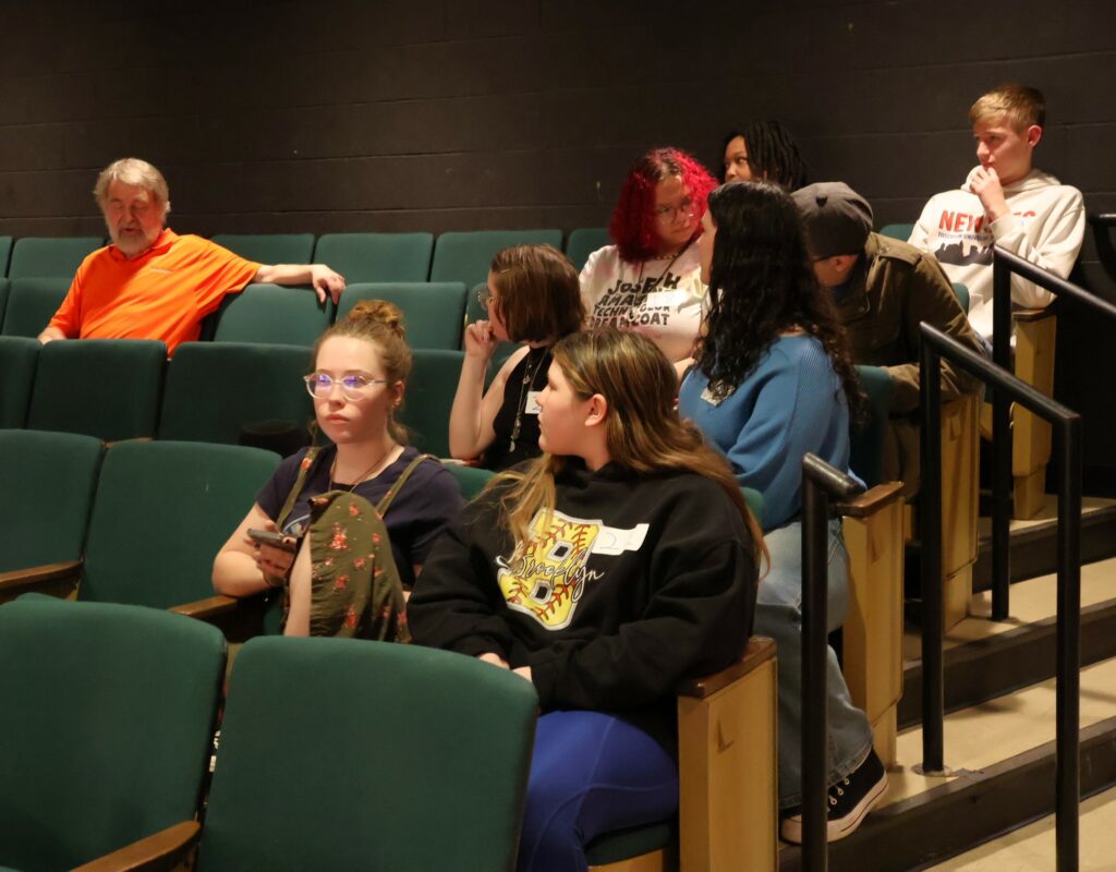 Actors and directors sit in the audience during auditions.
