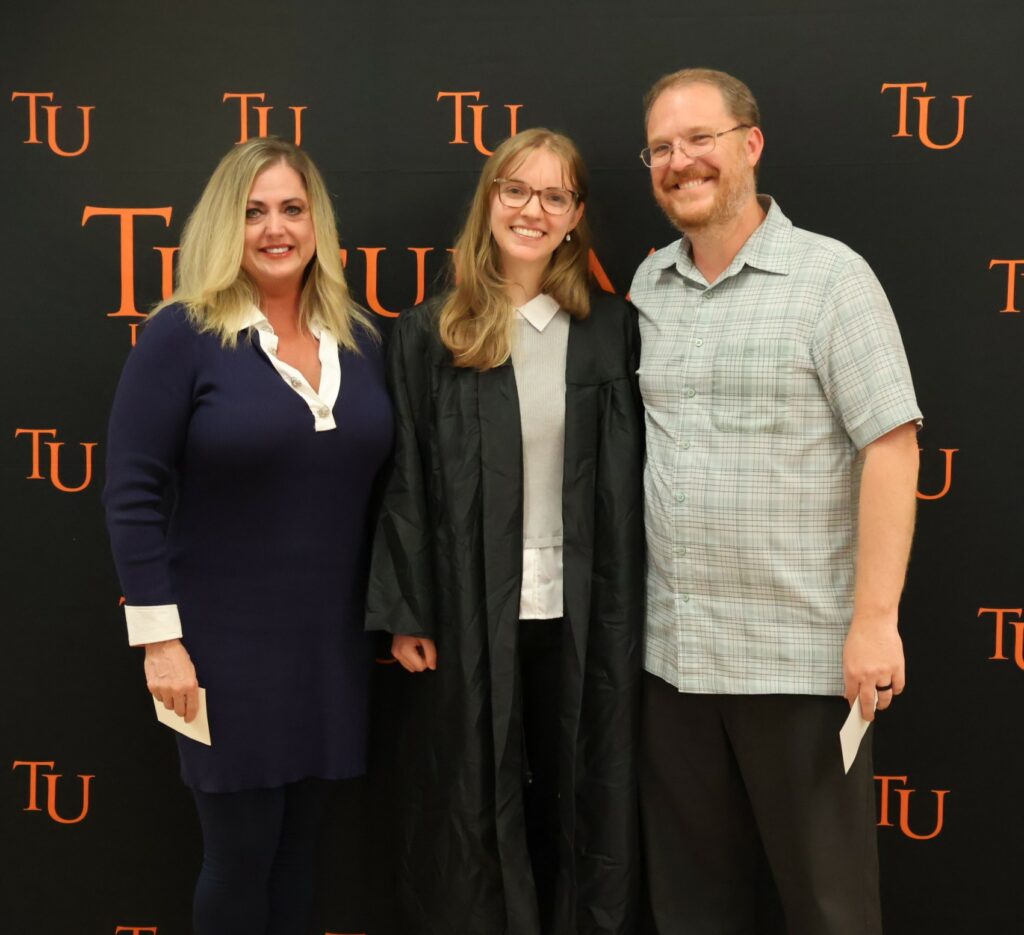 Left to right are Lanna Monday, Lilli Gall and Dr. Robert Gall.