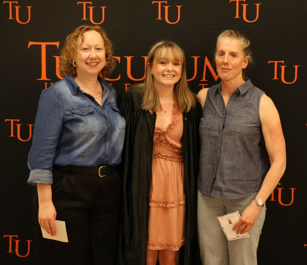 Left to right are Dr. Kate Smith, Elizabeth Massengill and Kelsey Trom.