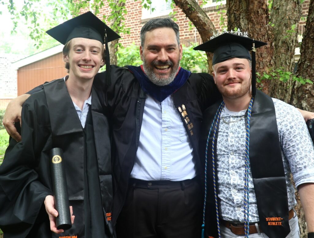 Left to right are Gabe Taulbee, Dr. Chuck Pearson and Konrad Sehler.