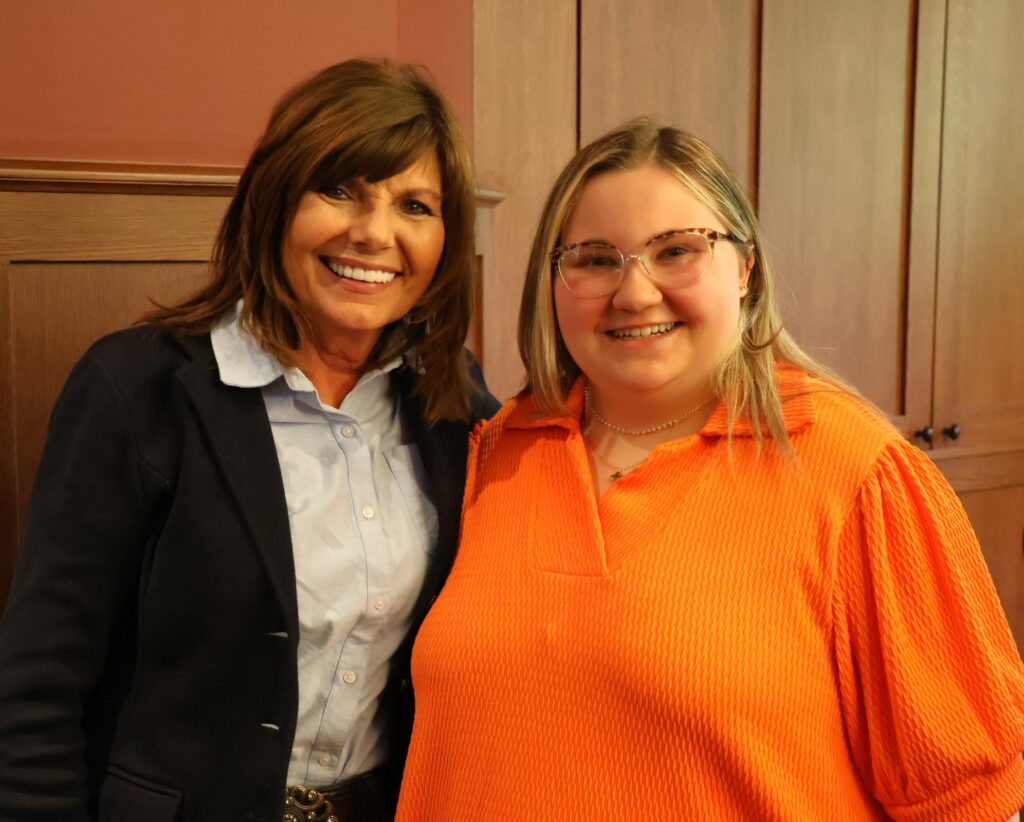 Congresswoman Diana Harshbarger, left, and Nora Scott