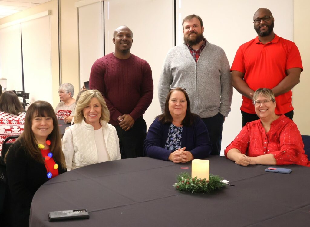 Left to right are Karen Cox, Sandi Bible, Chuck Sutton, Melissa Dixon, Jordan Baker, Steve Anderson and Jill Oberfeitinger.