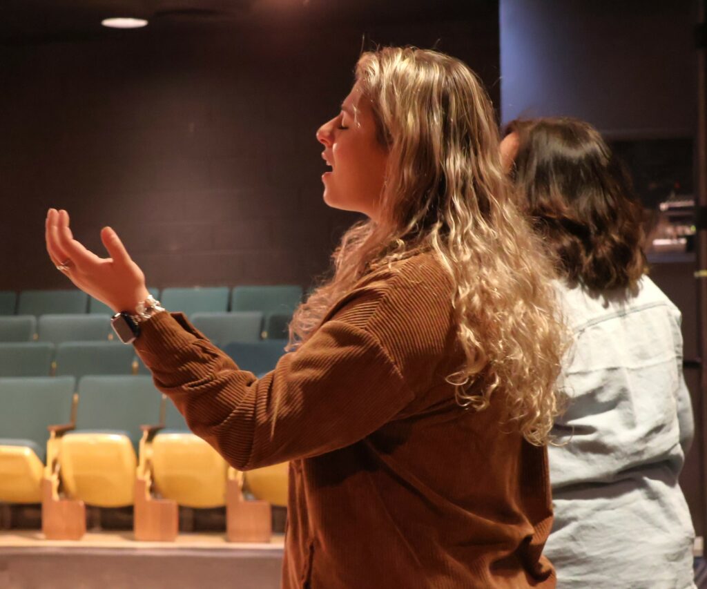 Community members participate in Worship Night.
