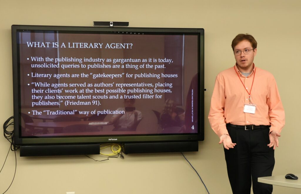 Zach Mitchell gives his presentation.