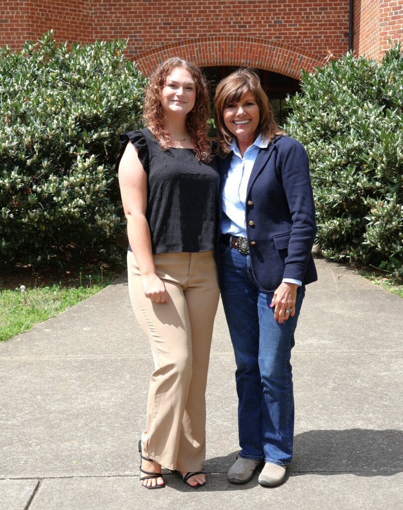 Congresswoman Diana Harshbarger, right, with Tusculum student Savannah Webb