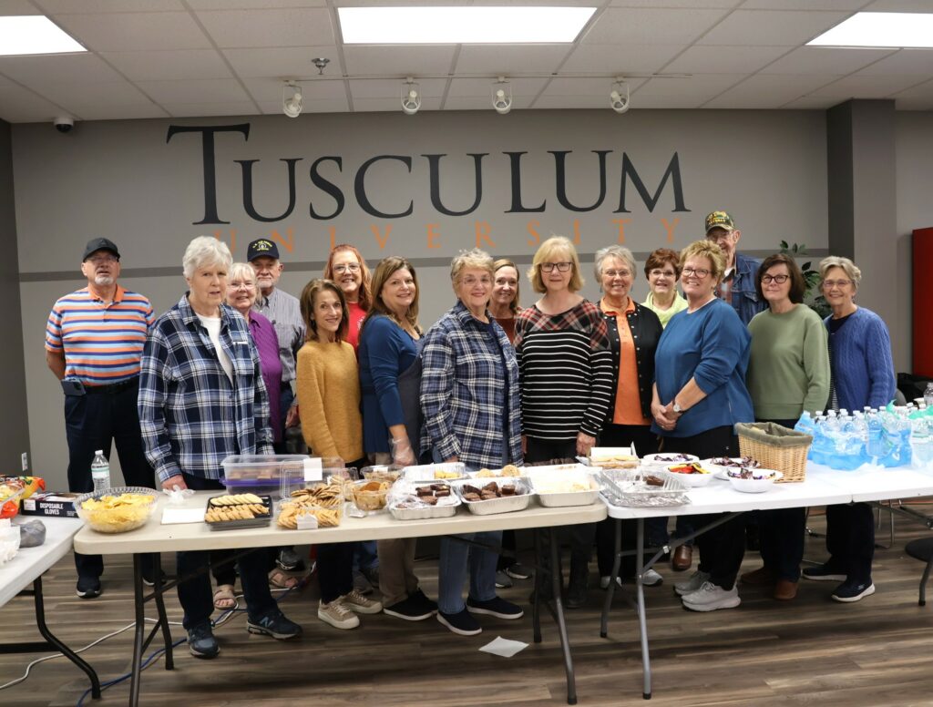 Here are members of First Baptist Church’s Women on Missions and others who assisted with the meal.