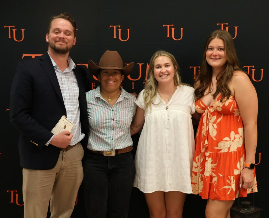 Left to right are Dr. Nick Davidson, Zoe Pekins, Haylee Cureton and Mackie McCotter.