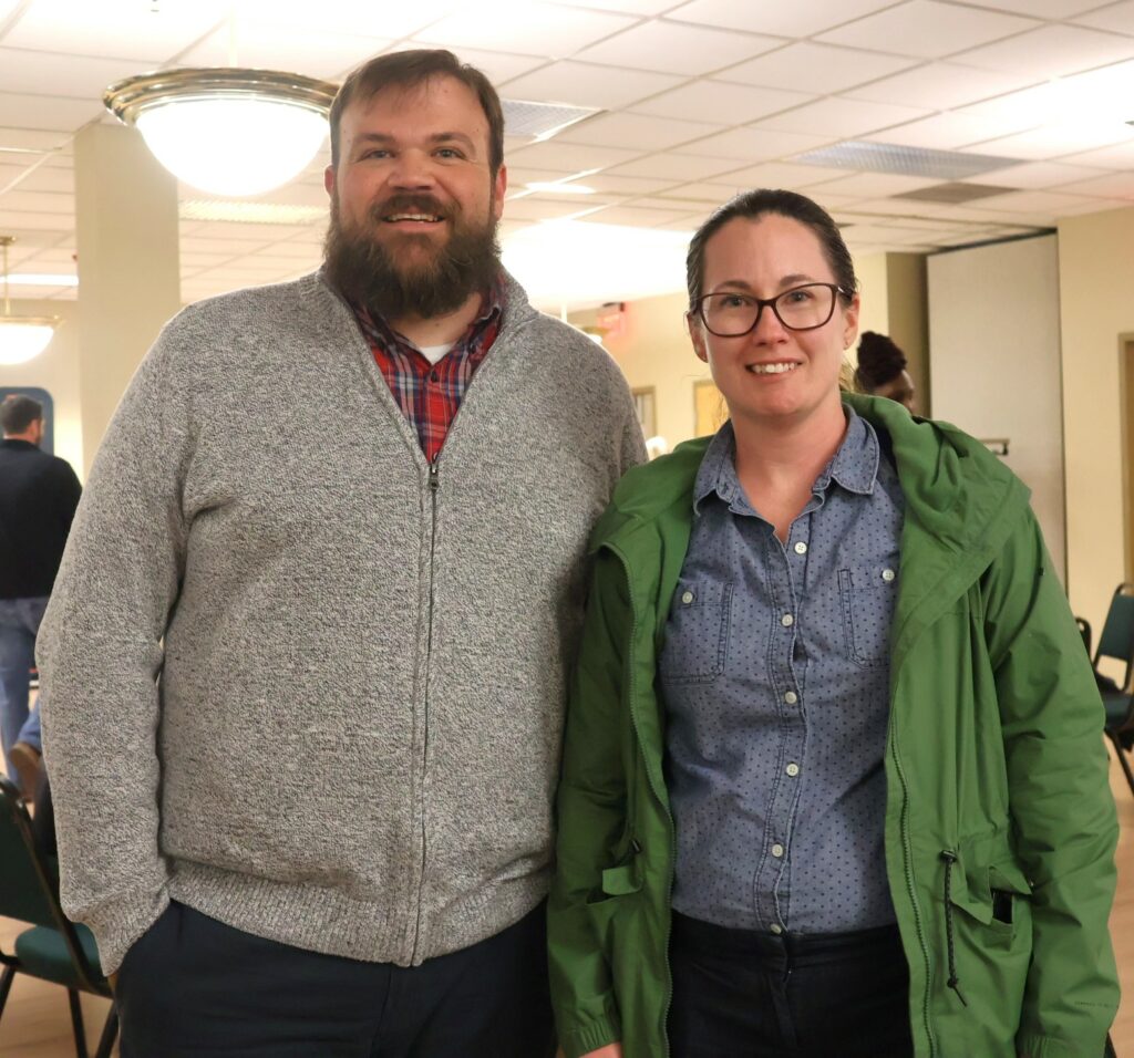 Left is Jordan Baker, assistant professor of biology, and Dr. Melissa Burt, assistant professor of biology.