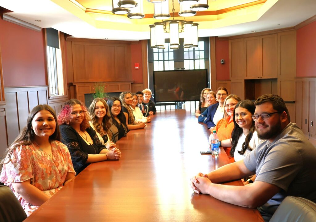 TRIO students await Congresswoman Diana Harshbarger.