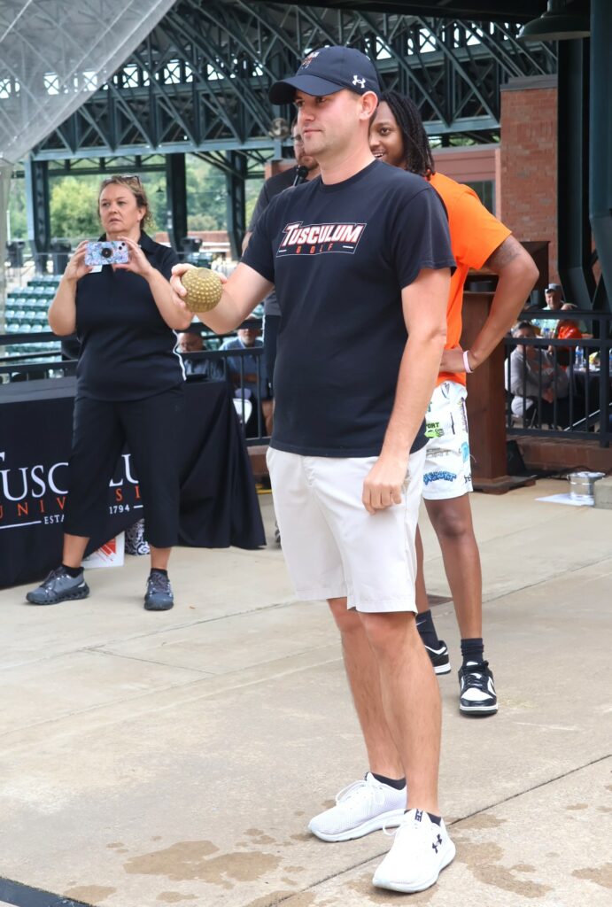 Getting ready to dunk someone!