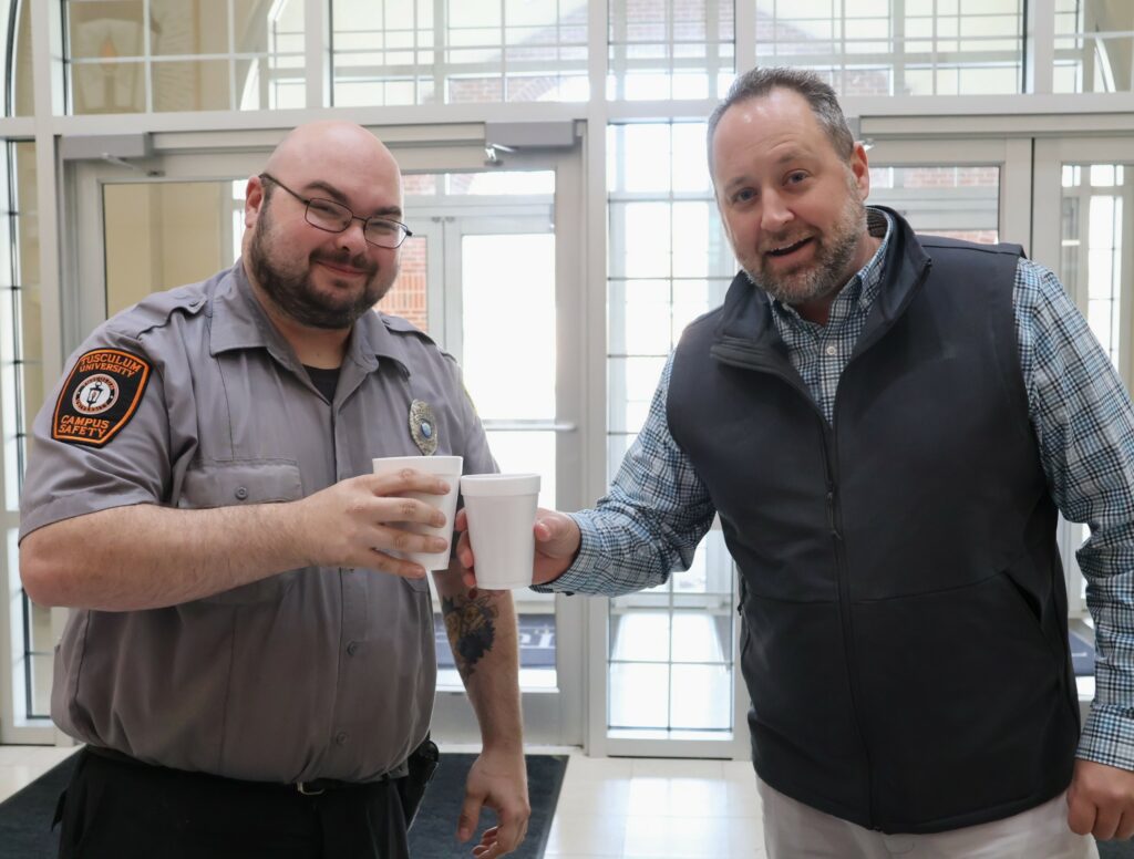Walter Doolittle, left, and Dr. Jacob Fait