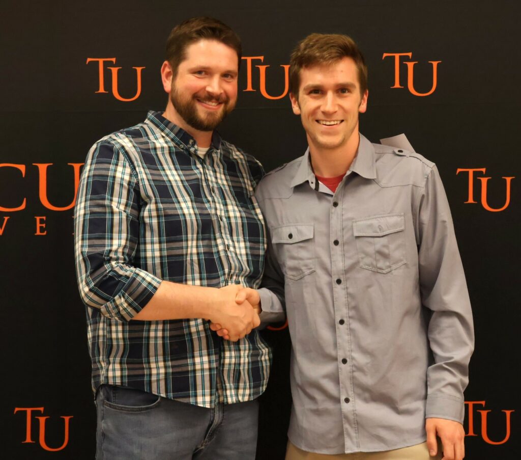 Dr. Chris Shumate, left, and David Bowlin