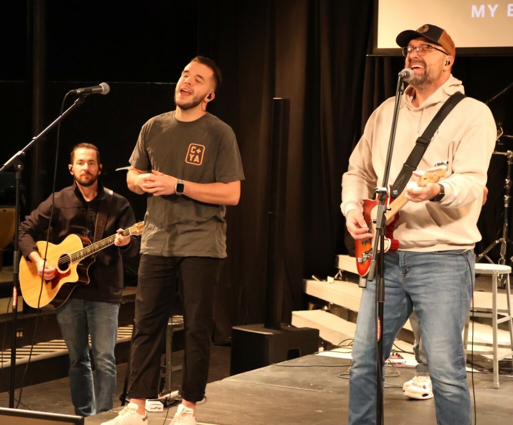 Musicians play at Worship Night.