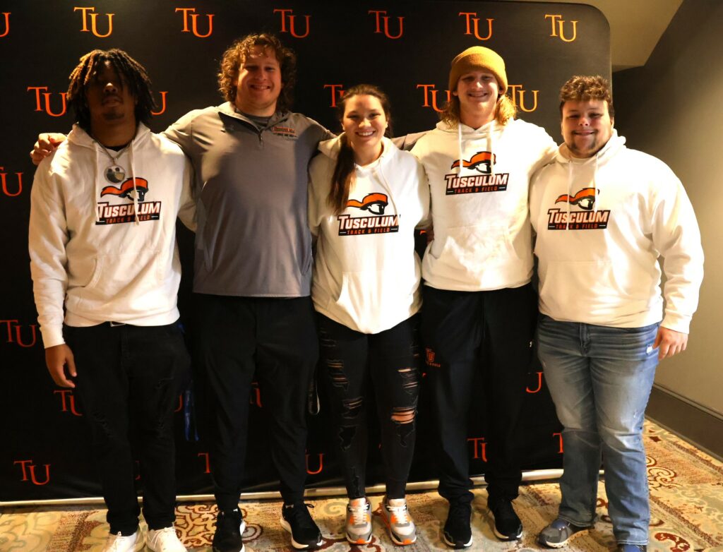 Members of the track and field team