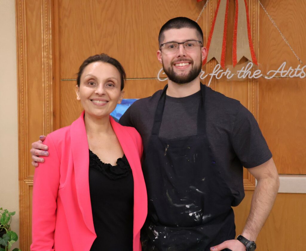 Rouja Green, left, and Benjamin Conley