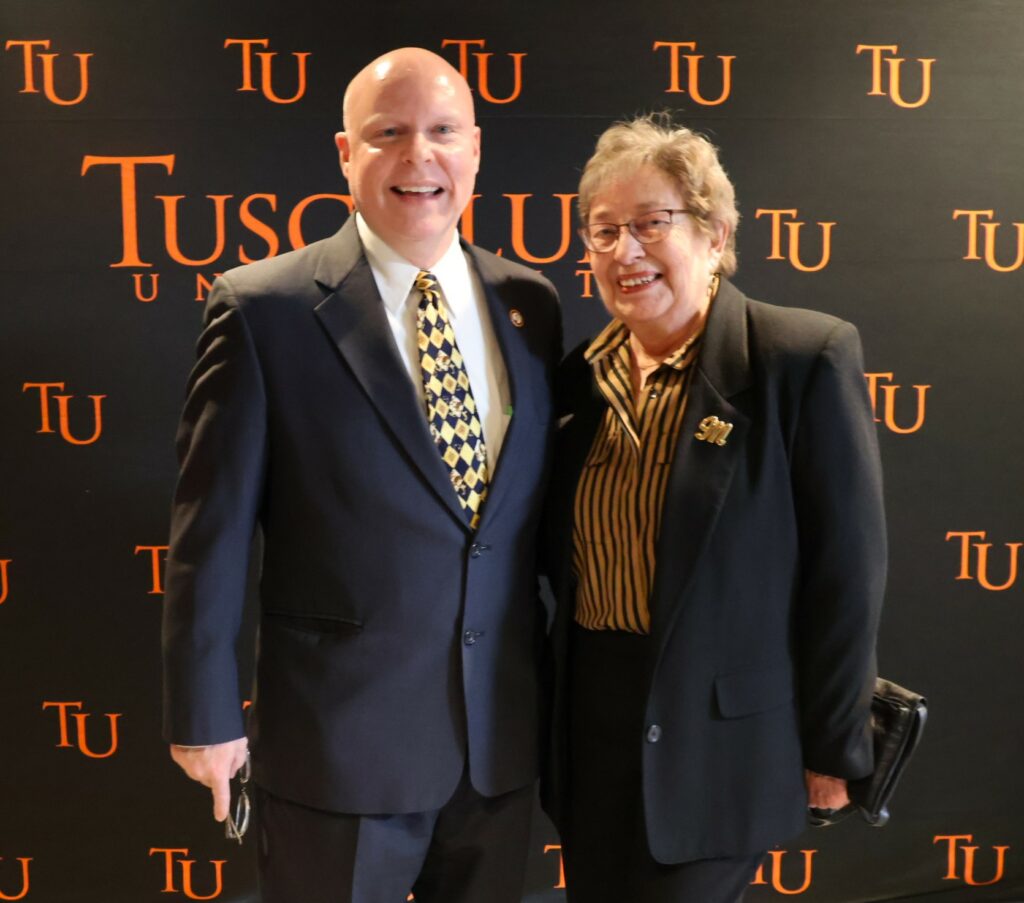 State Rep. David Hawk, left, and Matilda Green