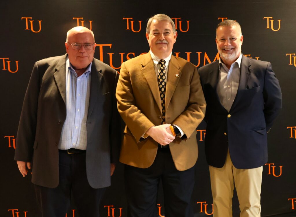 Left to right are David Baker, Dr. Greg Nelson and Joseph Stone.