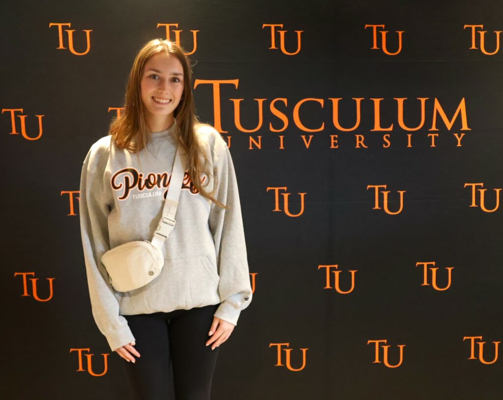 A Tusculum student