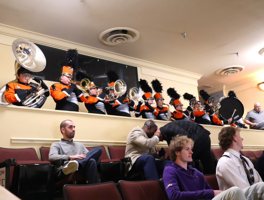 The Tusculum Band performs.