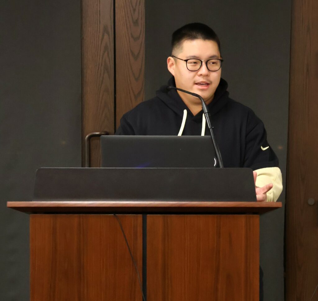Student Daniel Wan speaks about his honorees.