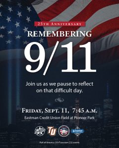 Tusculum University, its Athletic Department and the Greeneville Flyboys are teaming on a 9/11 commemoration.