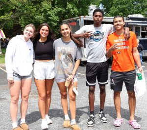 Tusculum students visit the festival.