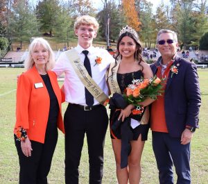 A major part of Homecoming will be the announcement of the Homecoming Court. In 2025, Jerry Ricker, second from the left, was named king, and Emily Head, third from the left, was picked as queen.