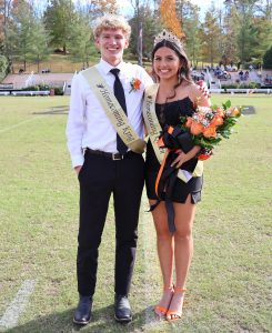 Emily Head, right, and Jerry Ricker were named Homecoming queen and king, respectively.