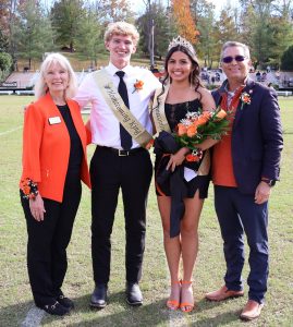 Left to right, Starr Hummel, Jerry Ricker, Emily Head and Dr. Scott Hummel pose after the crowning ceremony.