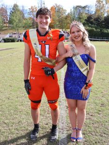 Cheyenne Hewitt, right, and Rio Little were named junior class princess and prince, respectively.