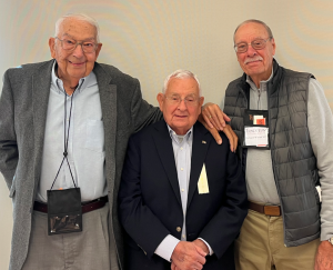 Left to right, Ralph Horne, Jim Owen and Dr. Richard Winant were three of the people instrumental in advancing the endowed scholarship in memory of Marion Edens. Horne has passed away since this photo.