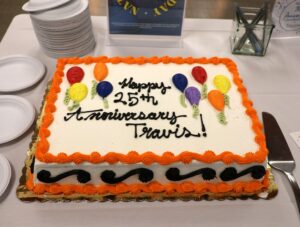 Here is Travis Parton’s anniversary cake.