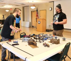 These two competitors play Warhammer 40K at Pioneer CON in 2024.