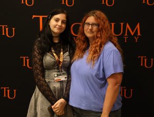 Hailey Leonard, left, is one of the incoming local students at Tusculum University.
