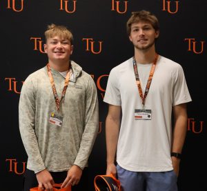 Incoming student Carter Schofield enjoys the region’s beauty, He comes from Ocala, Florida. He is joined in this photo by fellow new student Landon Sherman.
