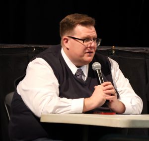 Zack Kassebaum addresses parents.